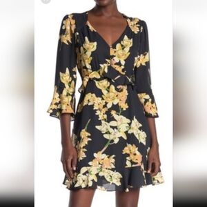 19 Cooper Nordstrom Rack Dress Cottagecore V-neck Dress 3/4 length Sleeve *NWOT*